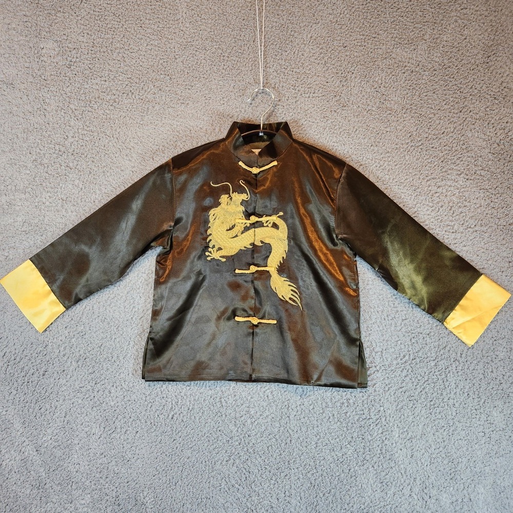 TianBaoGong Traditional Chinese Style Tang Jacket Youth Size‎ 8 Dragon Design